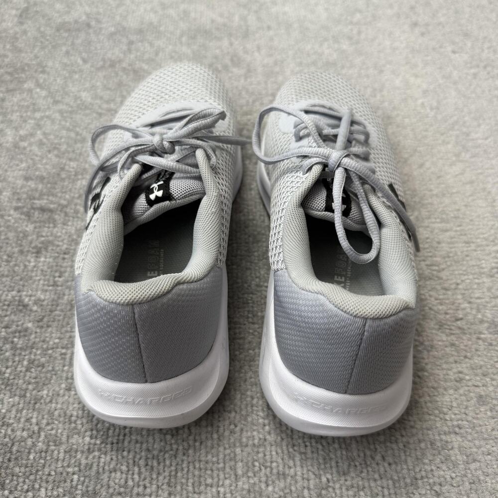 Under Armour Charged Shoes Womens Size 10.5 Gray Mesh Running Gym 3024889-101 - Picture 4 of 12